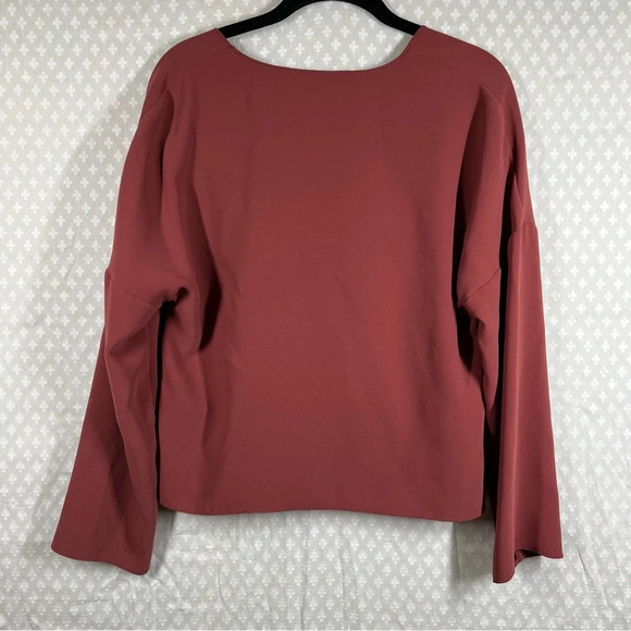 Amanda Uprichard Orange Brown Twist Front Top - Picture 6 of 6